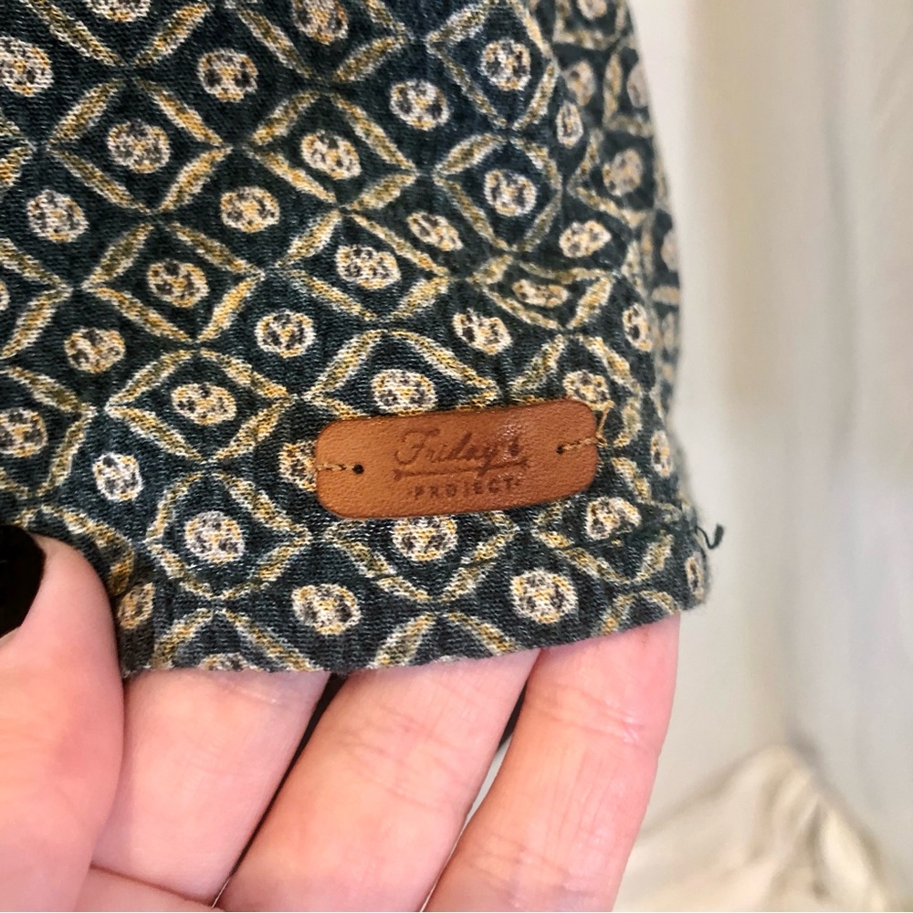 Anthropologie Friday's Project Geometric Print Backless Tie Top - Picture 4 of 9